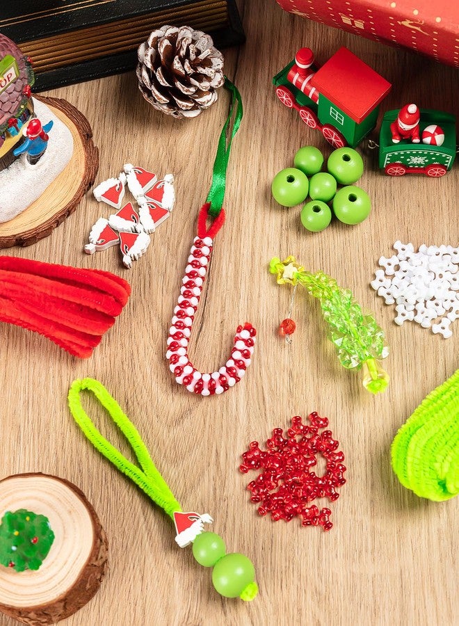 LSLYHTC Christmas Crafts for Kids Adults Families, Christmas Beaded Ornament Kits, 40PCS Include 8 Christmas Trees, 16 Calabashes, and 16 Candy Canes for DIY Crafts Xmas Holiday Tree Decoration Party Supplies - Image 5